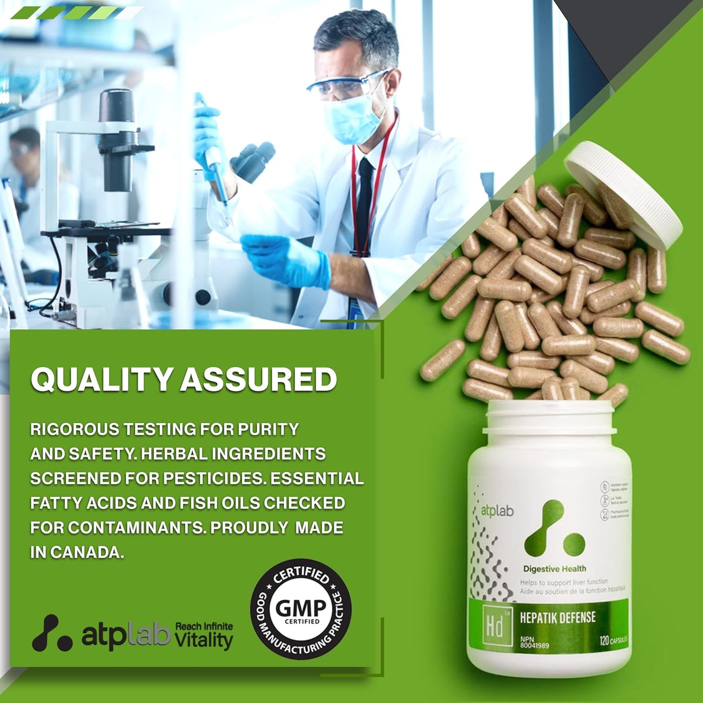 ATP LAB Hepatik Defense 120 caps | High Concentration Liver Detox Formula for Liver Function Support