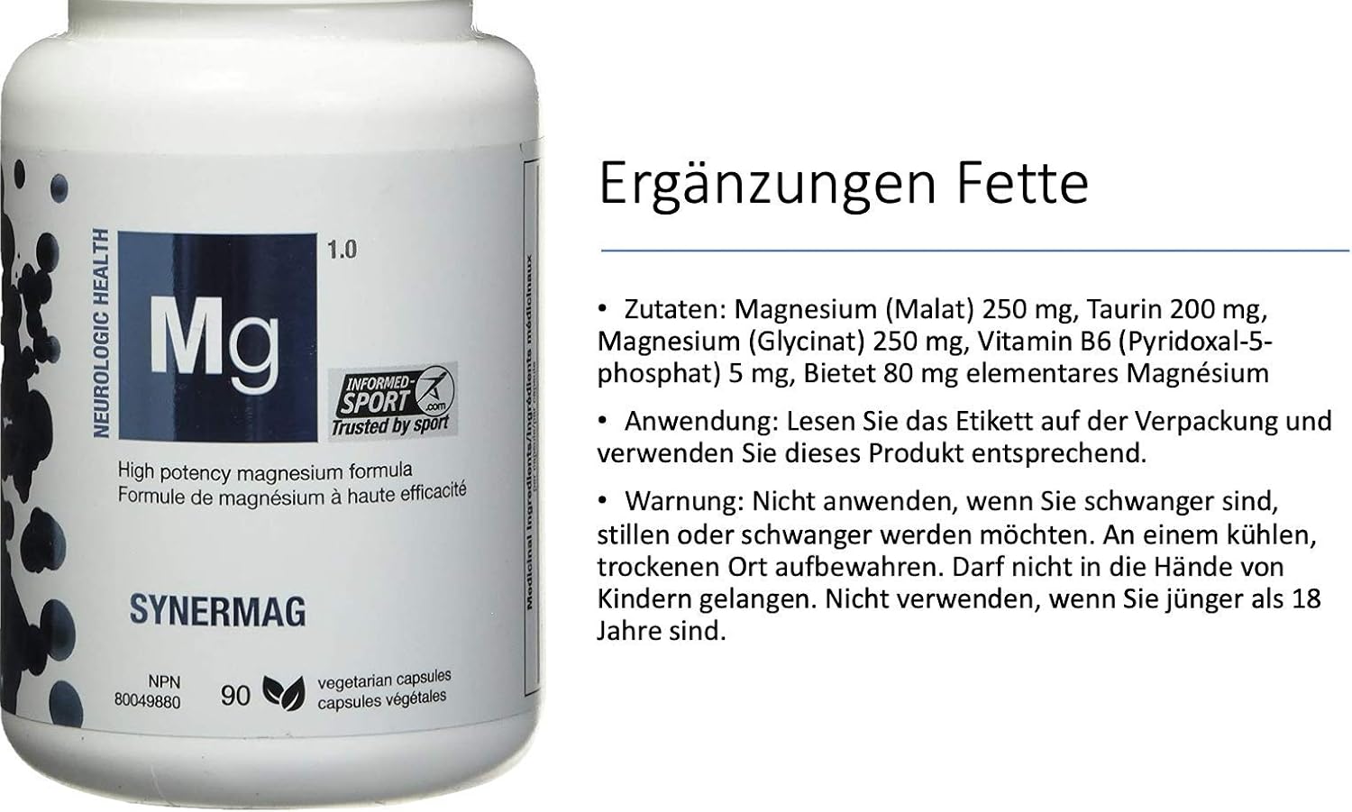 ATP LAB Ultra High Potency Magnesium Complex Supplement with Vitamin B6 - 90 Capsules for Maximum Absorption
