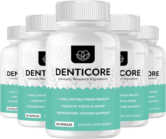 Avaivy Denticore Formula Capsules - 5 Pack, 300 Capsules for Dental Health