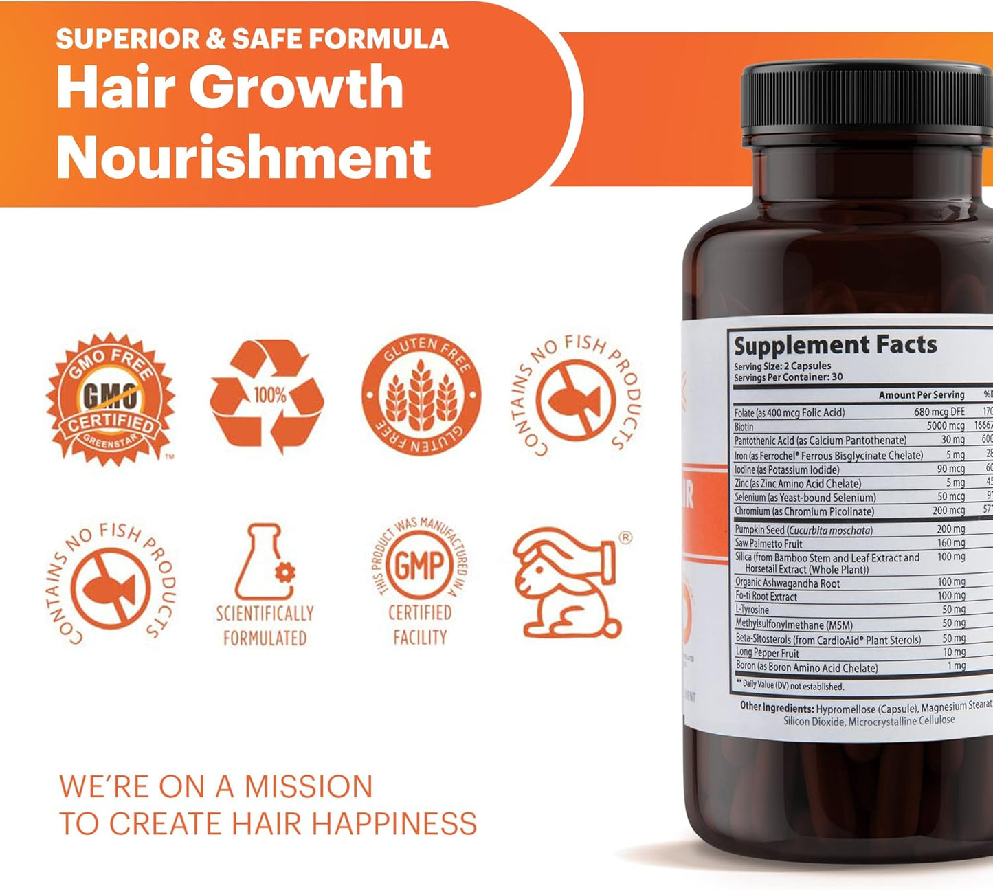 AVIVA Hair Growth Vitamins - Advanced Nutrition Supplement for Voluminous Tresses with Biotin, Essential Oils, and Nutrients - 180 Capsules