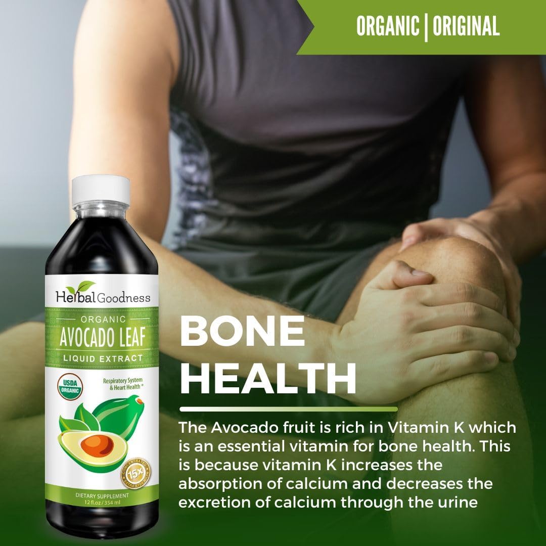 Avocado Leaf Extract Liquid Supplement for Gut Health, Bone Health, and Immune Support - Probiotic Protein Fiber - 12oz Bottles - Pack of 12