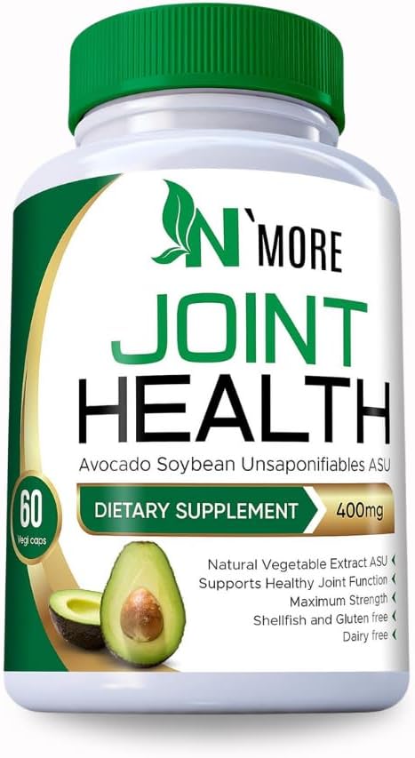 Avocado Soybean Unsaponifiables Joint Health Supplement 400 mg - Non-GMO, Dairy, Gluten & Shellfish Free - 60 Day Supply