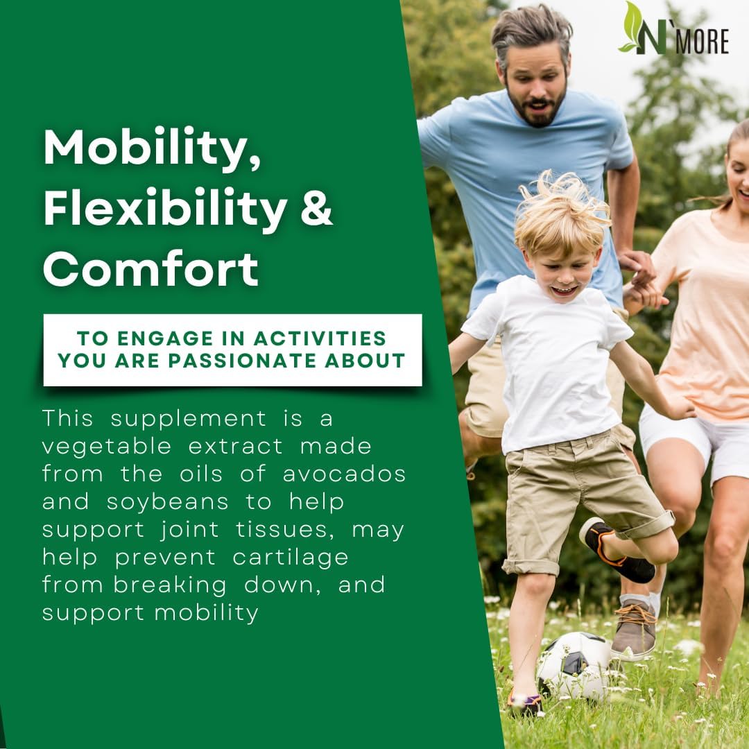 Avocado Soybean Unsaponifiables Joint Health Supplement 400 mg - Non-GMO, Dairy, Gluten & Shellfish Free - 60 Day Supply