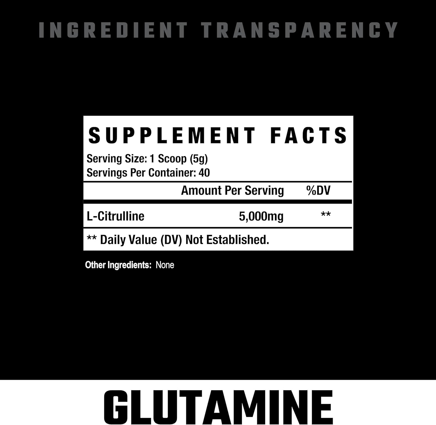 Axe & Sledge Basics Glutamine Powder, 40 Servings - Unflavored Supplement