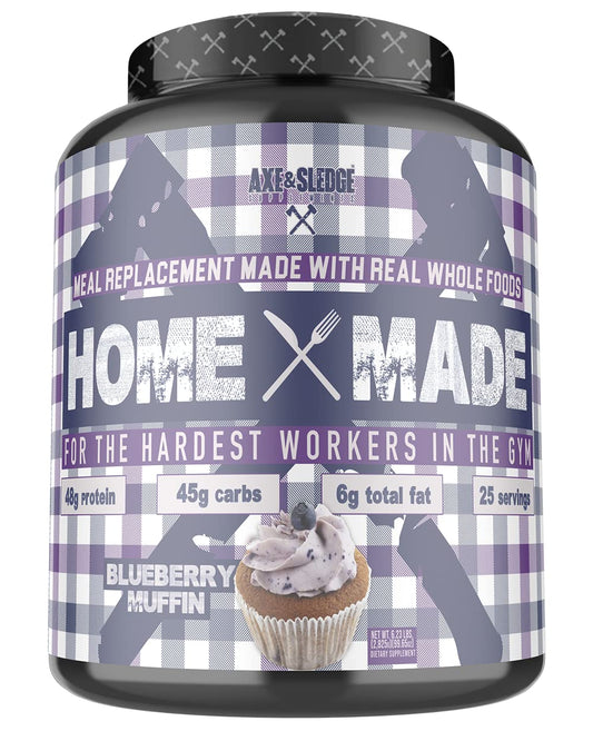 Axe & Sledge Blueberry Muffin Meal Replacement Powder with Digestive Enzymes - 25 Servings