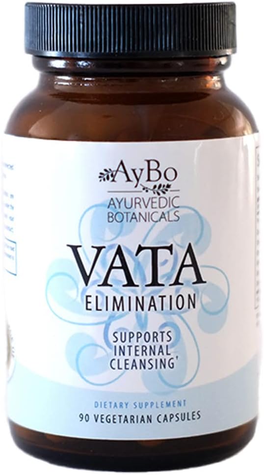 AyBo Vata Elimination Herbal Supplement - Organic, 90 Vegetarian Capsules, Supports Vata Dosha Balance