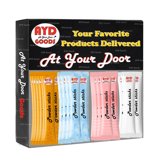 AYD Goods Immune Support Powder Packets Variety Pack - 20 Count with Vitamin C + Zinc - Orange Raspberry & Lemon Blackberry - 2 Boxes