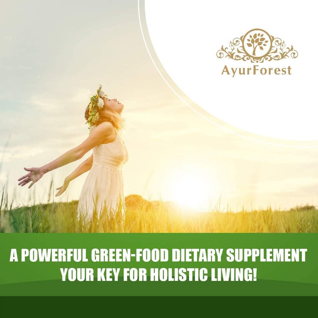 AYURFOREST Wheatgrass Tablets 500mg - 120 Herbal Supplements