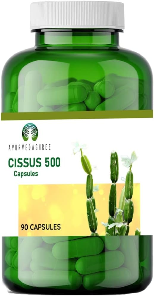 AyurvedaShree Asthishrunkala Powder Capsules - Natural Cissus Quadrangularis Supplement - 90 Capsules, 500mg