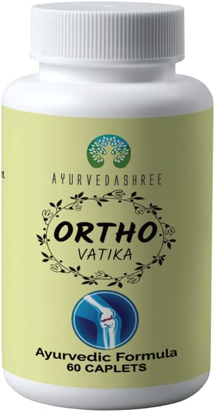AYURVEDASHREE Ortho Vatika 60 Caplets - Joint Support with Boswellia Serrata & Omega-3 - 1000 MG Caplets