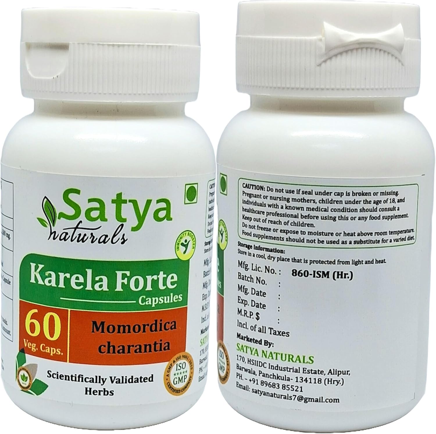 Ayurvedic Bitter Melon Capsules 500mg - 120 Veg Capsules | Karela Extract for Men and Women | Herbal Supplement | 10:1 Forte Formula | Satya Naturals