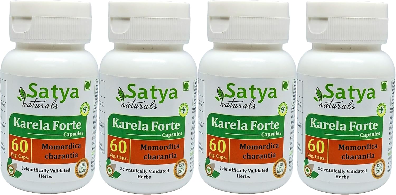 Ayurvedic Bitter Melon Forte Capsules 500mg - 240 Veg Caps - Karela Extract Supplement for Men and Women - 10:1 Concentration