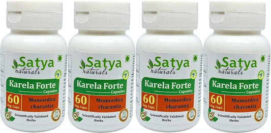 Ayurvedic Bitter Melon Forte Capsules 500mg - 240 Veg Caps - Karela Extract Supplement for Men and Women - 10:1 Concentration