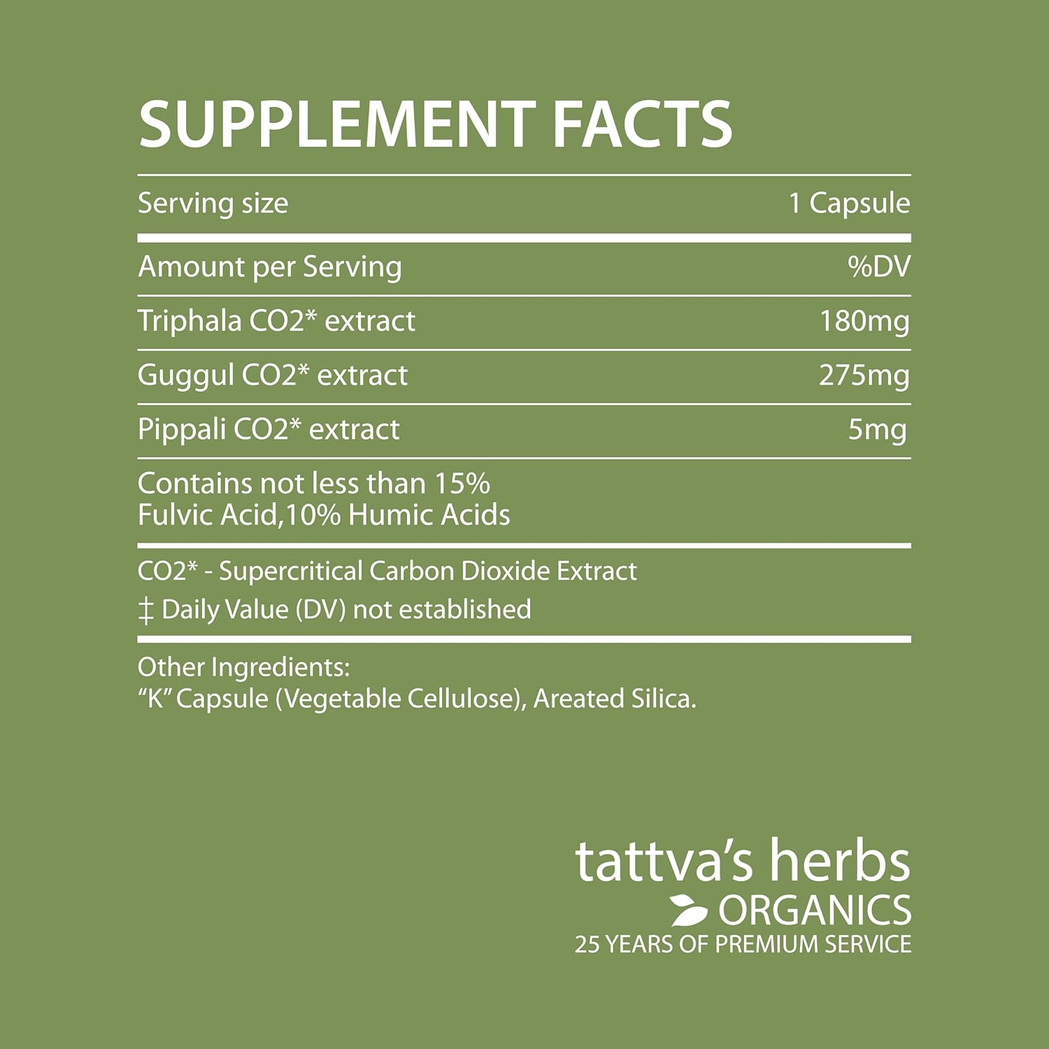 Ayurvedic Digestive Health Support with Tattva's Herbs Triphala Guggul Capsules - 240 Count (2 Pack)