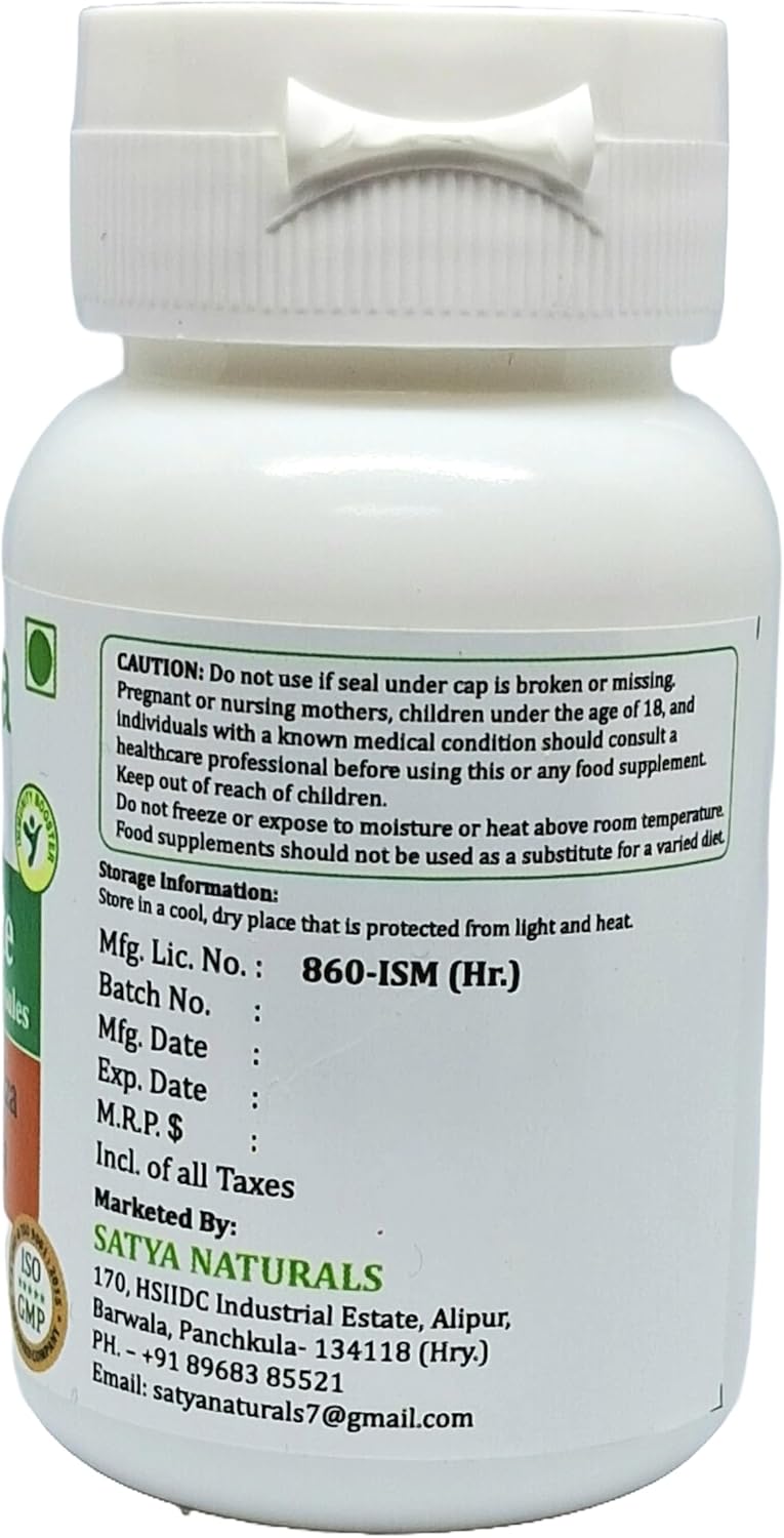 Ayurvedic Satya Naturals Kutki Forte Capsules 500mg - 60 Capsules | Picrorhiza Kurroa Extract | Herbal Supplement for Men and Women | 10:1 Strength | 1 Bottle