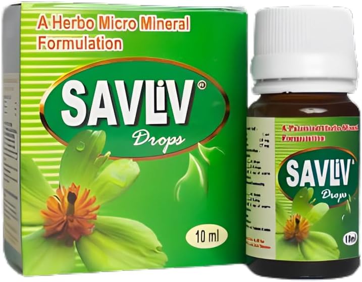 Ayurvedic SAVLIV Liver Drops 10ml Vial - Natural Detox for Liver Health and Management of Liver Issues