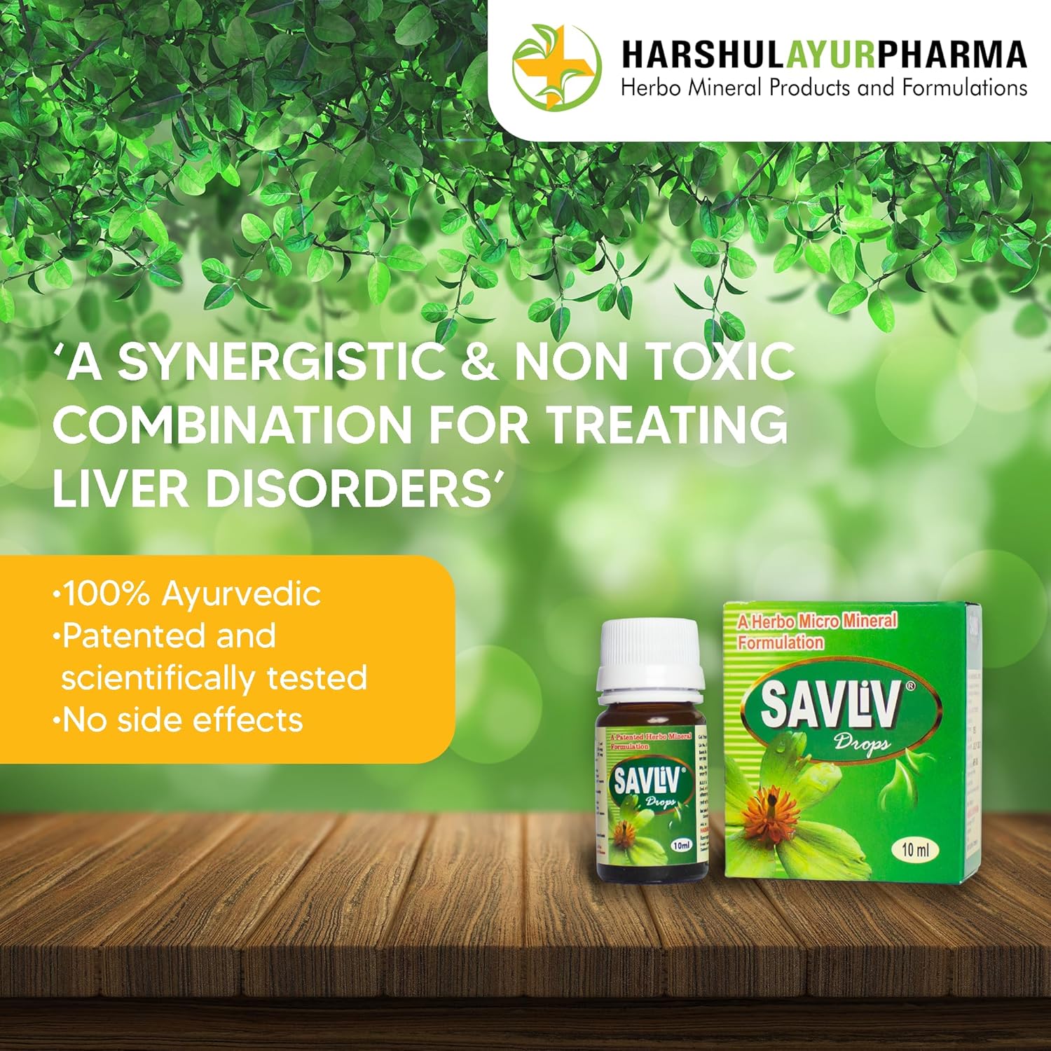 Ayurvedic SAVLIV Liver Drops 10ml Vial - Natural Detox for Liver Health and Management of Liver Issues