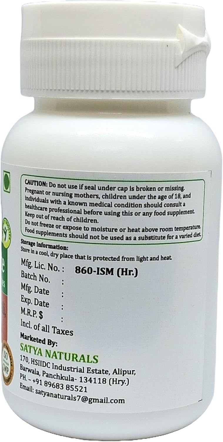 Ayurvedic Trikatu Forte Capsules 500mg for Men and Women | Satya Naturals Trikatu Extract Capsules | Herbal Supplement for Digestion | 60 Veg Capsules