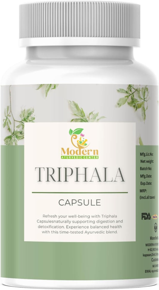 Ayurvedic Triphala Capsules 120ct for Digestive Support, Immune Boost & Antioxidant Benefits - Herbal Blend of Amla, Haritaki & Bibhitaki for Gut Health