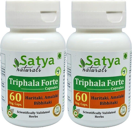 Ayurvedic Triphala Forte Capsules 500mg - 120 Veg Caps | Amalaki, Haritaki, Bibhitaki Extracts for Men & Women | Herbal Remedy - 10:1 Forte