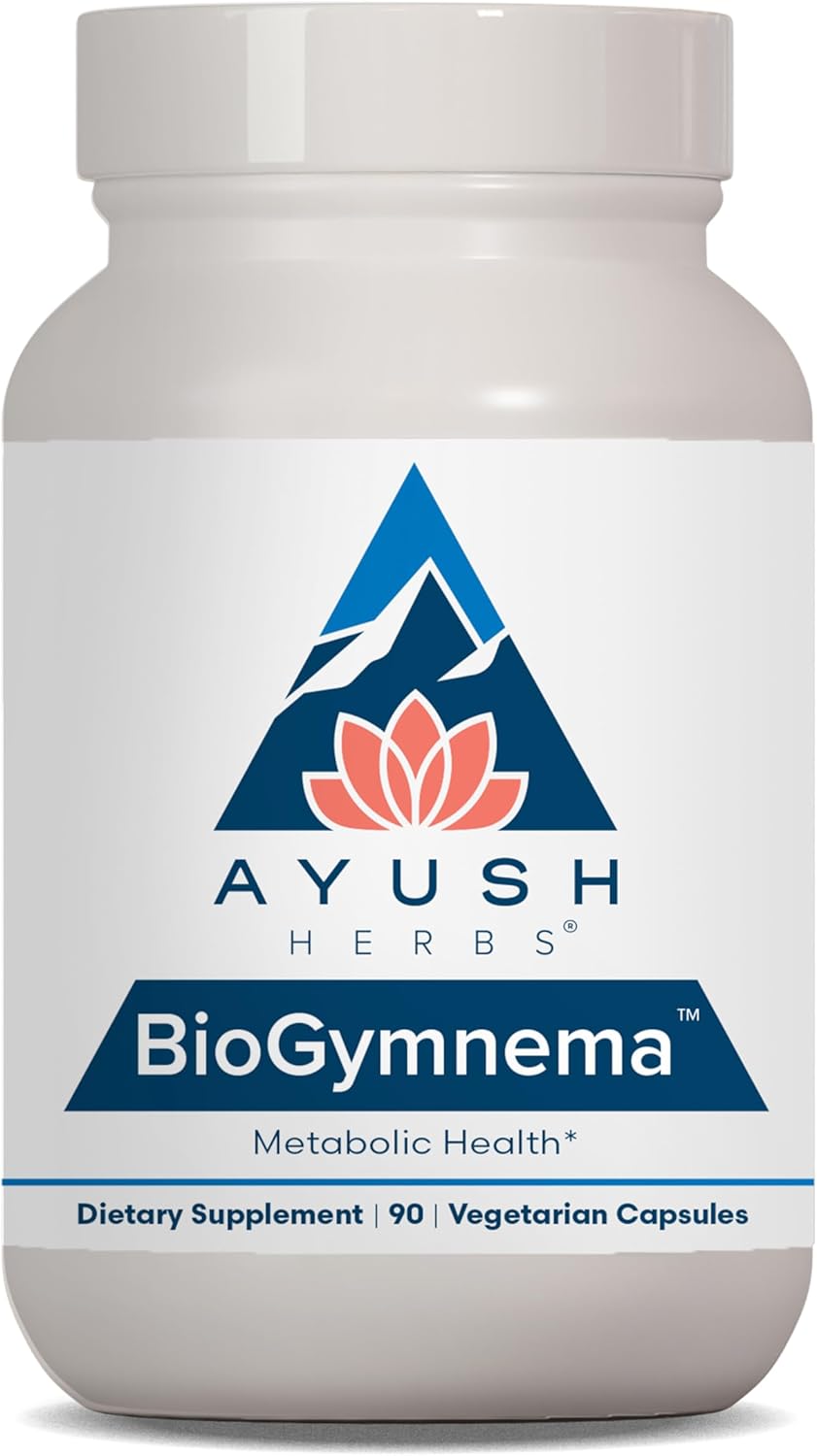 Ayush Herbs BioGymnema - Metabolic Health Supplement with Biotin, Berberine, and Gymnema - 90 Vegetarian Capsules