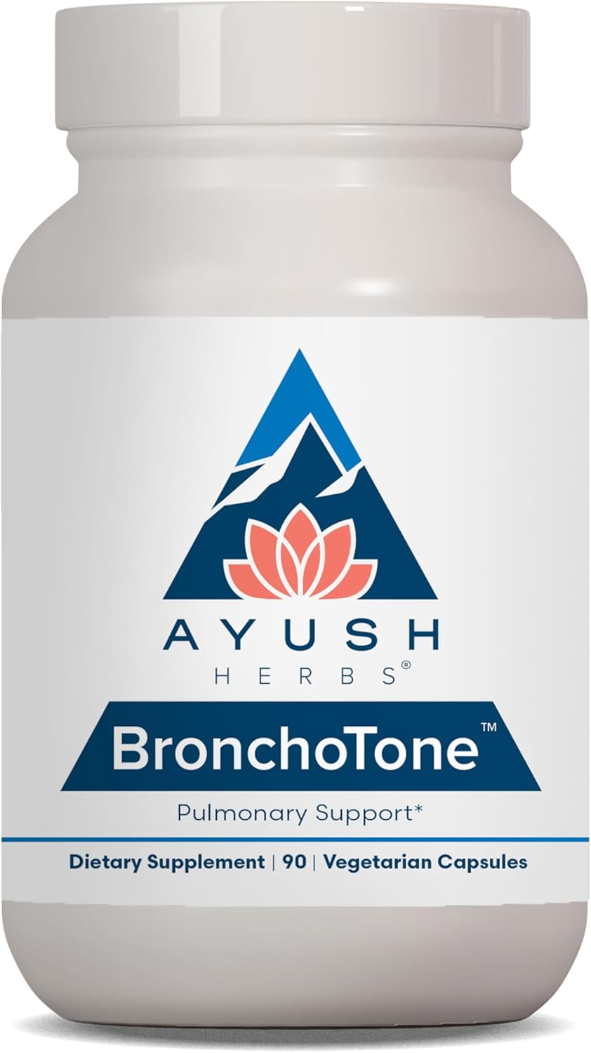 Ayush Herbs Bronchotone: Respiratory & Immune Support Supplement - 90 Vegetarian Capsules