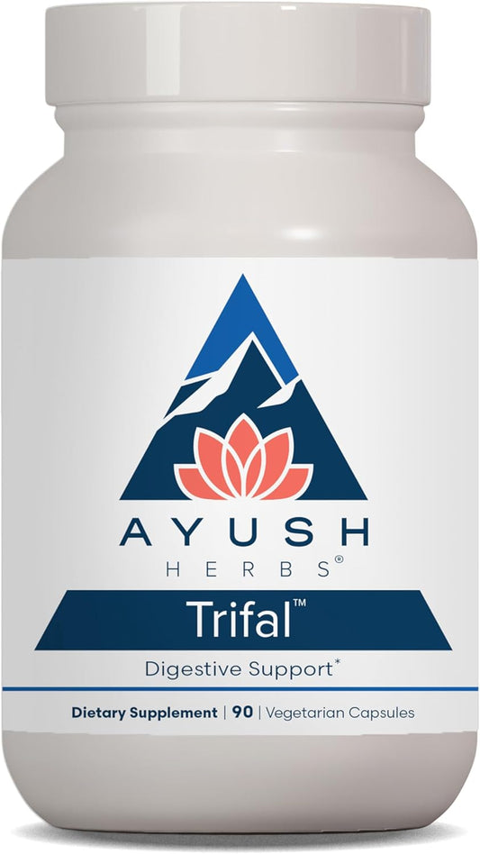 Ayush Herbs Trifal Capsules - Digestive Support & Antioxidant Boost - 90 Vegetarian Capsules for Men and Women