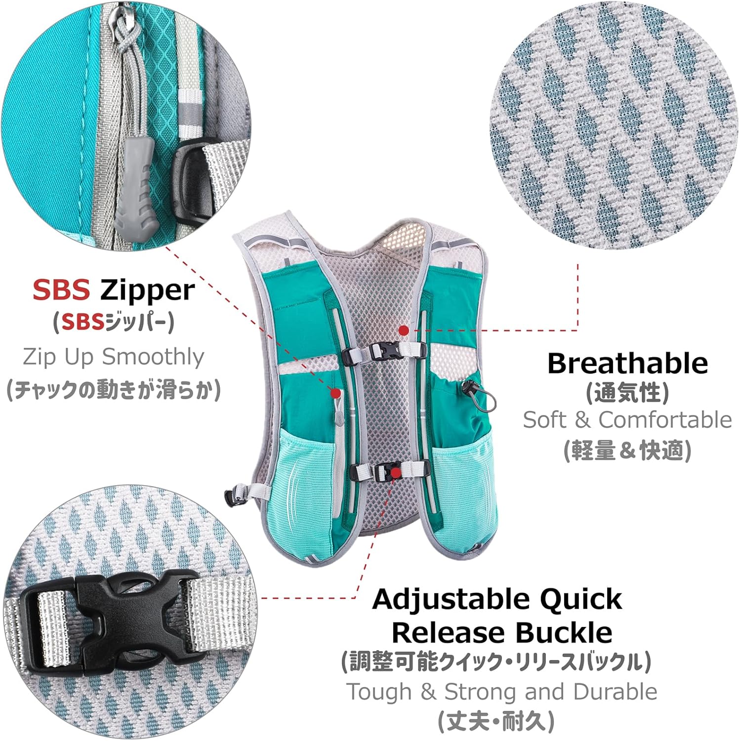 Azarxis 5L Hydration Running Vest Backpack for Men and Women - Ideal for Jogging, Cycling, Hiking - Blue Color with 600ml Soft Flask