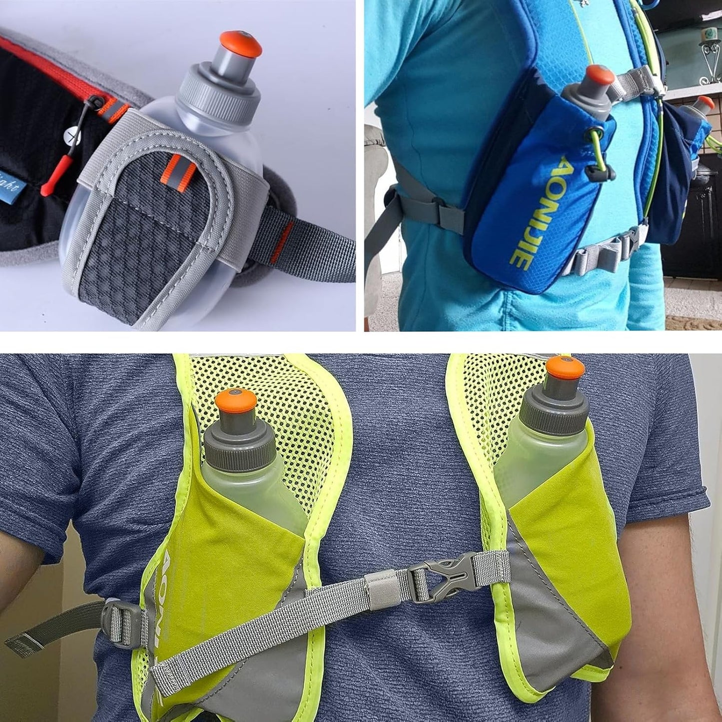 Azarxis BPA-Free Leakproof Running Water Bottle Flask for Hydration Vest Packs & Waist Belt – Ideal for Triathlon, Marathon, Hiking, Cycling, Climbing, Jogging Runners