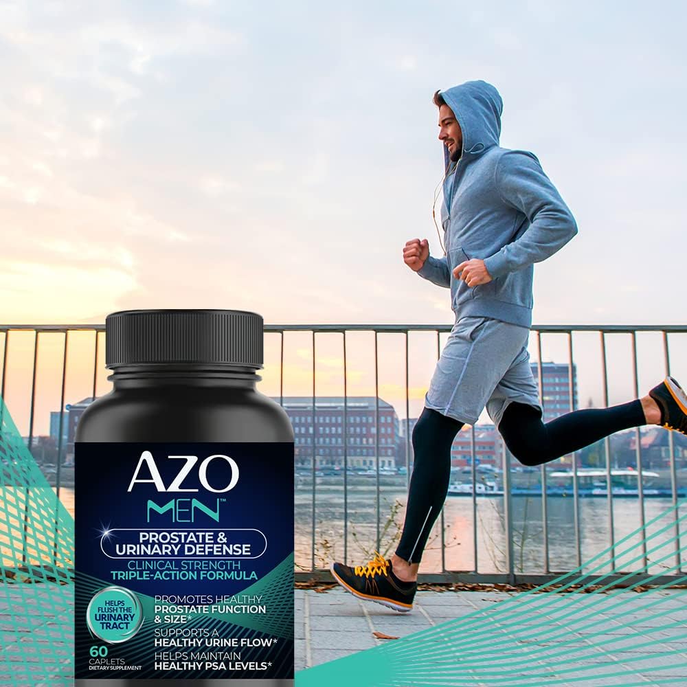 AZO Men Prostate and Urinary Defense - Clinical Strength Supplement for Healthy Prostate Function and Urine Flow - 60 Count