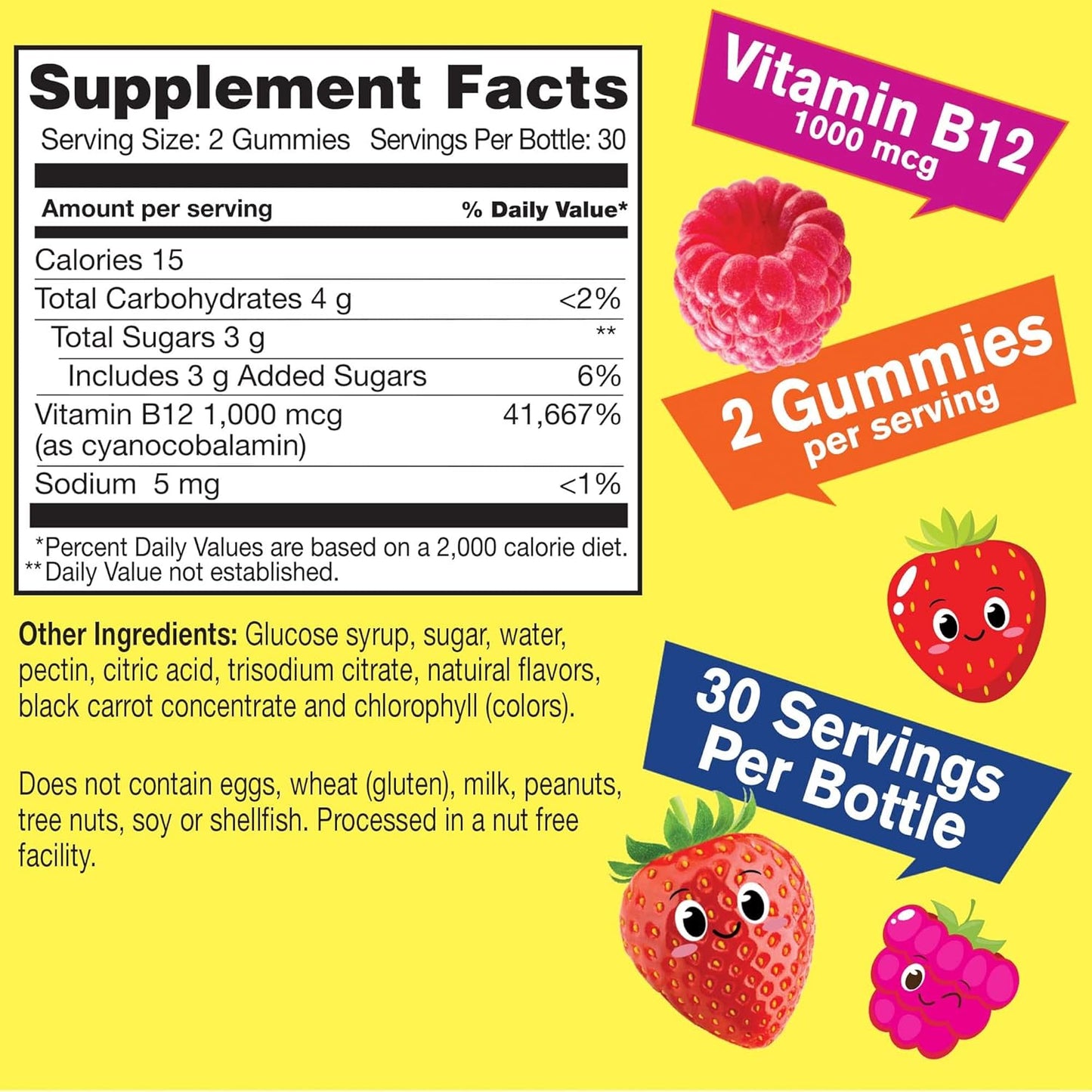 B Complex Kids + Vitamin B12 Gummies Bundle - Delicious, Gluten Free, GMO Free Chewable Vitamins for Children