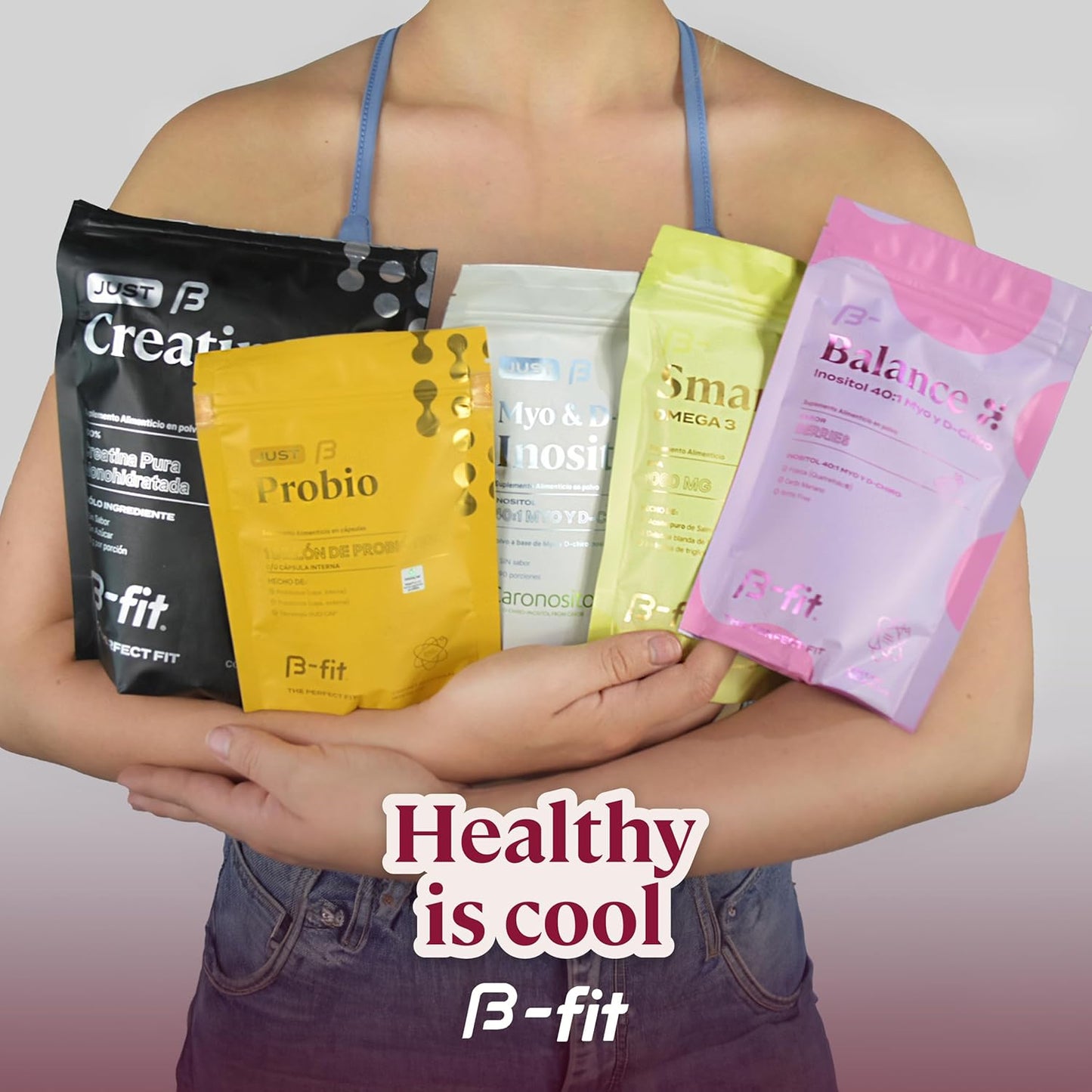 B-FIT B Inositol Balance Powdered Supplement 150g - Berry Flavor - 100% Pure Inositol 40:1 Myo & D-Chiro - Folic Acid - No Additives - Bottle-Free