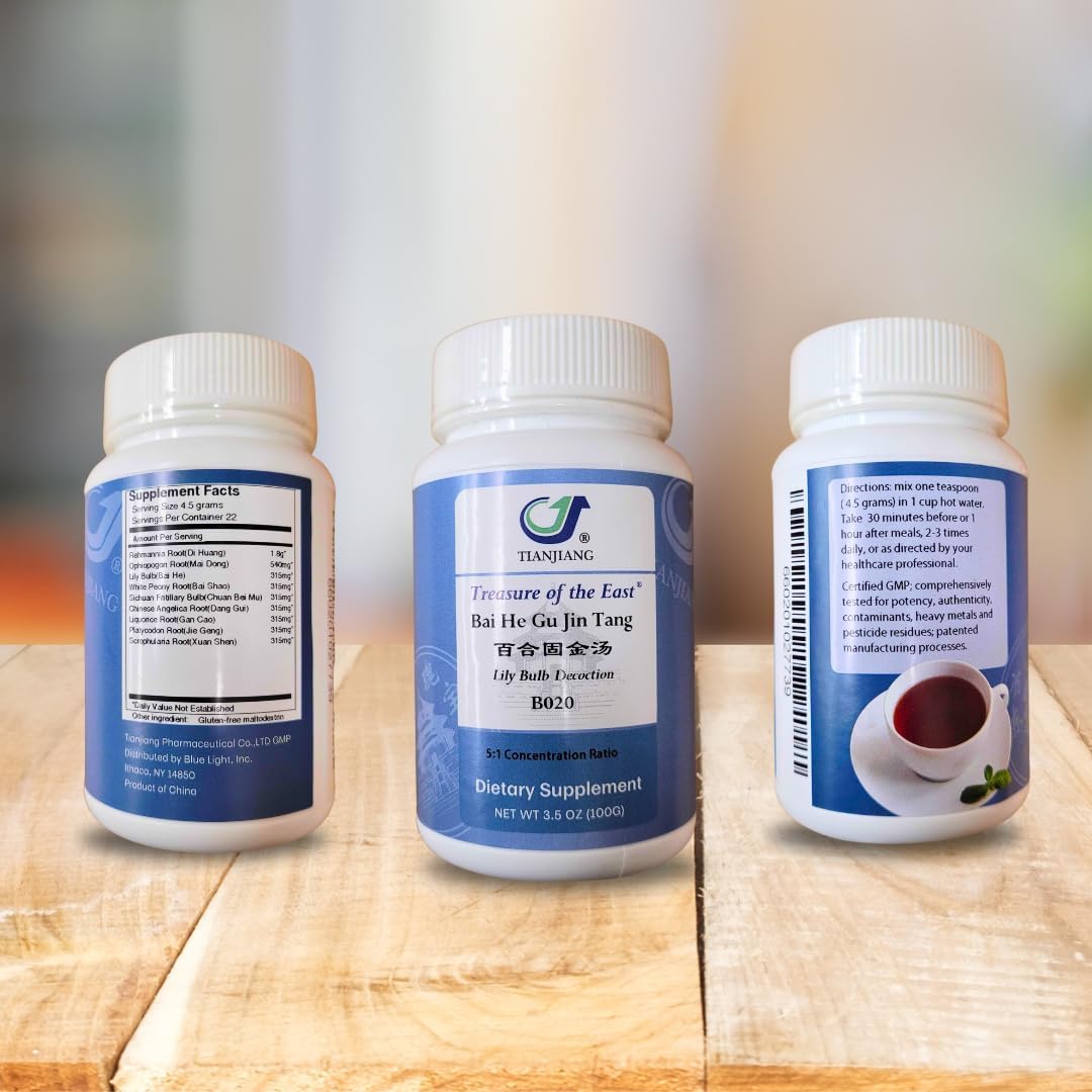 Bai He Gu Jin Tang 5:1 Concentrated Herbal Extract Granules 100g - Lily Bulb Decoction from Treasure of the East