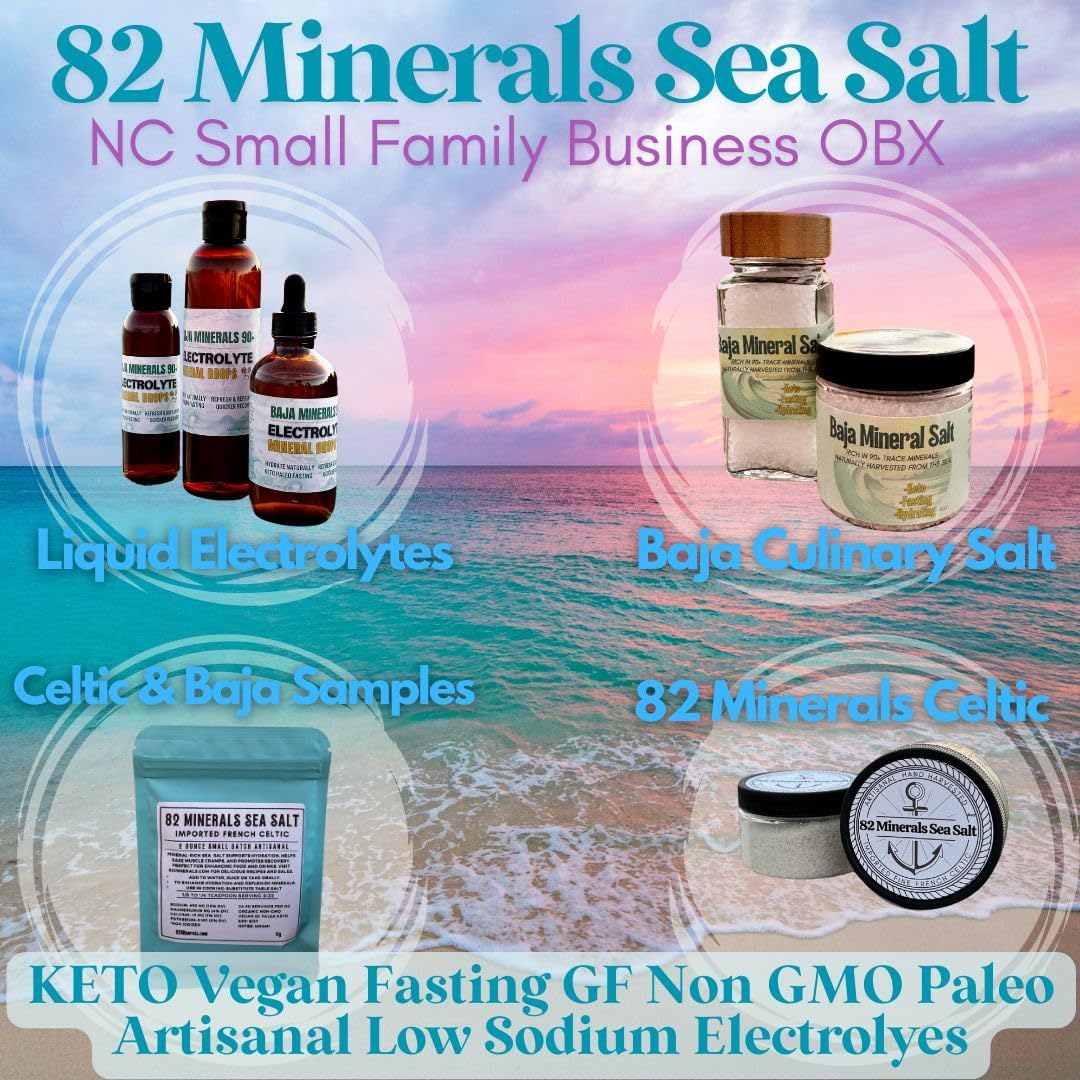 Baja Liquid Electrolyte Drops with 82 Minerals & Trace Minerals - Fasting Keto Paleo Friendly - 4 oz Bottle - Organic Kosher Sea Salt Magnesium