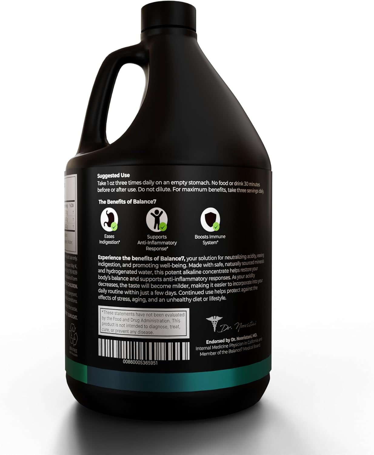 Balance 7 Alkaline Supplement - Liquid pH Booster with Minerals for Energy, Stamina, Recovery & Immunity Boost