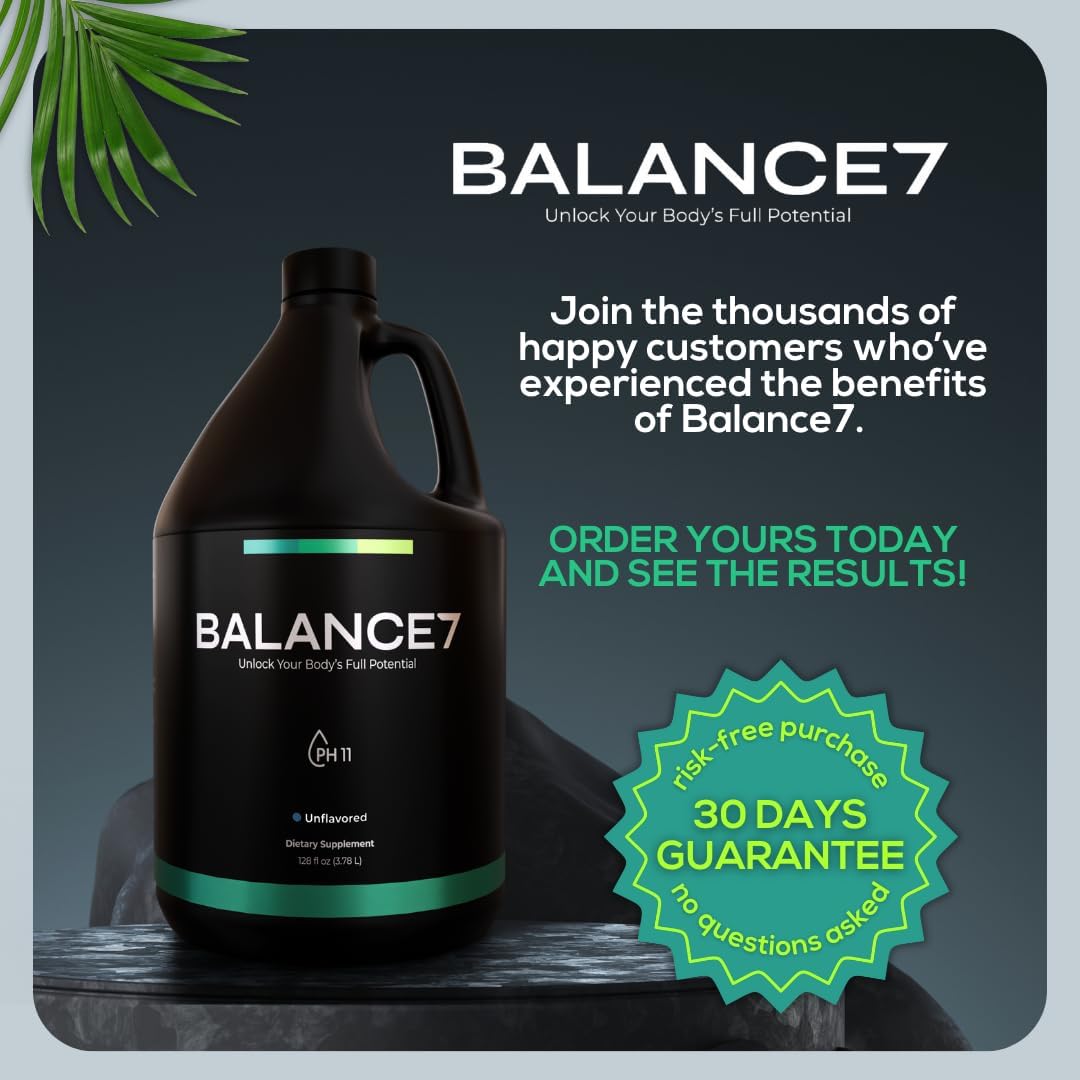 Balance 7 Alkaline Supplement - Liquid pH Booster with Minerals for Energy, Stamina, Recovery & Immunity Boost