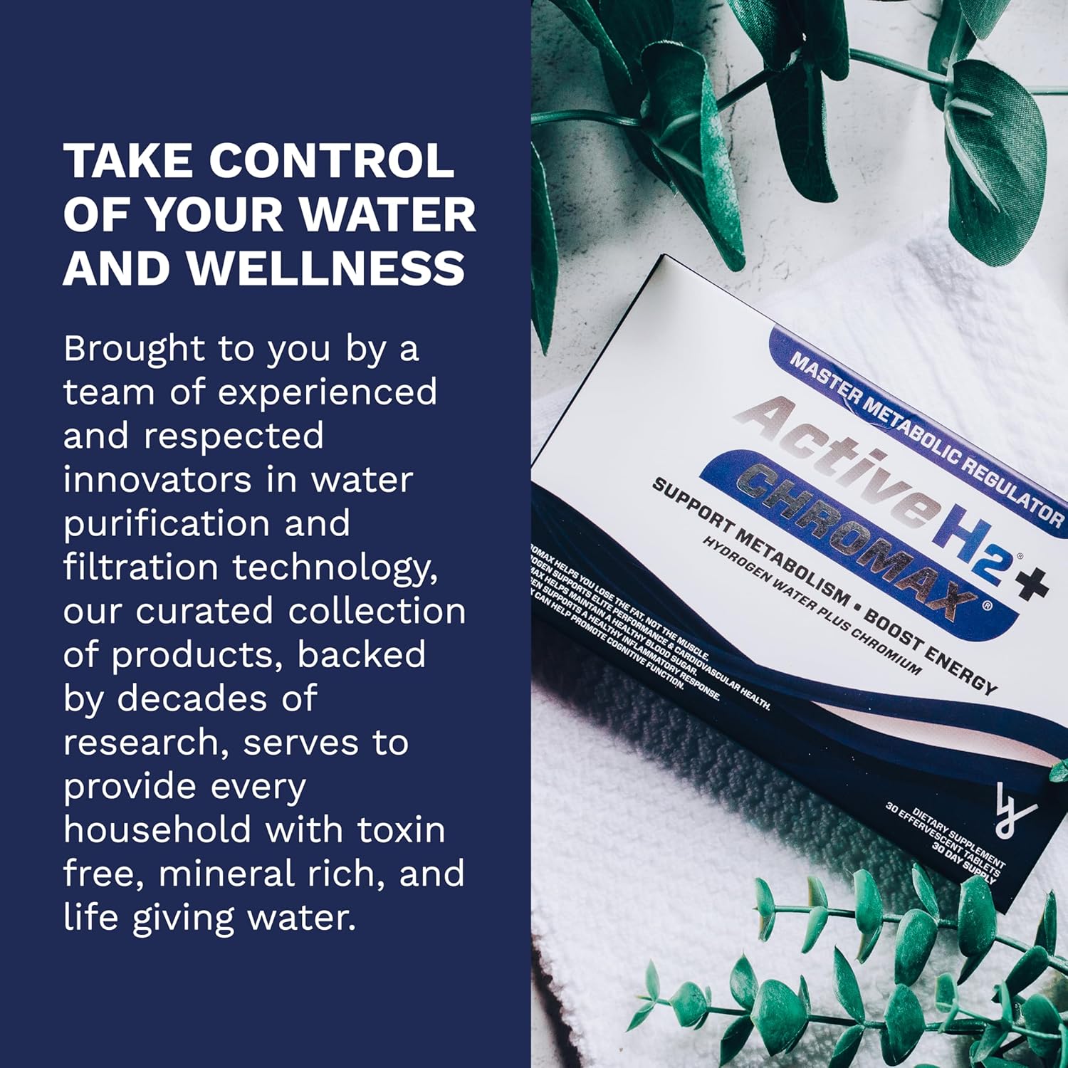 Balance Metabolism & Boost Fitness with Purative Active H2+ Chromax - Hydrogen Water Tablets with Chromium (30 Tablets)