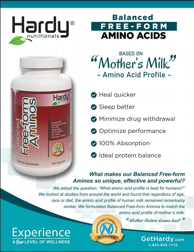 Balanced Free-Form Aminos: Amino Acids Similar to Human Milk for Neurotransmitter and Hormone Health