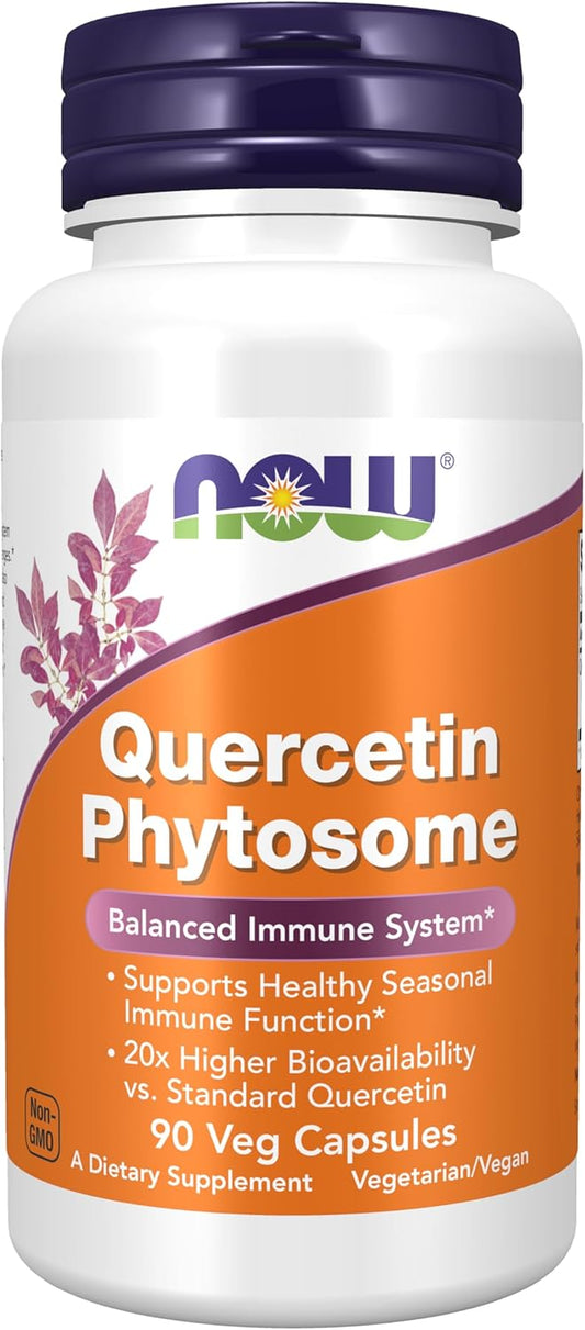 Balanced Immune System Support with NOW Foods Quercetin Phytosome 250mg Vcaps - 90 Count - BoostGo Australia