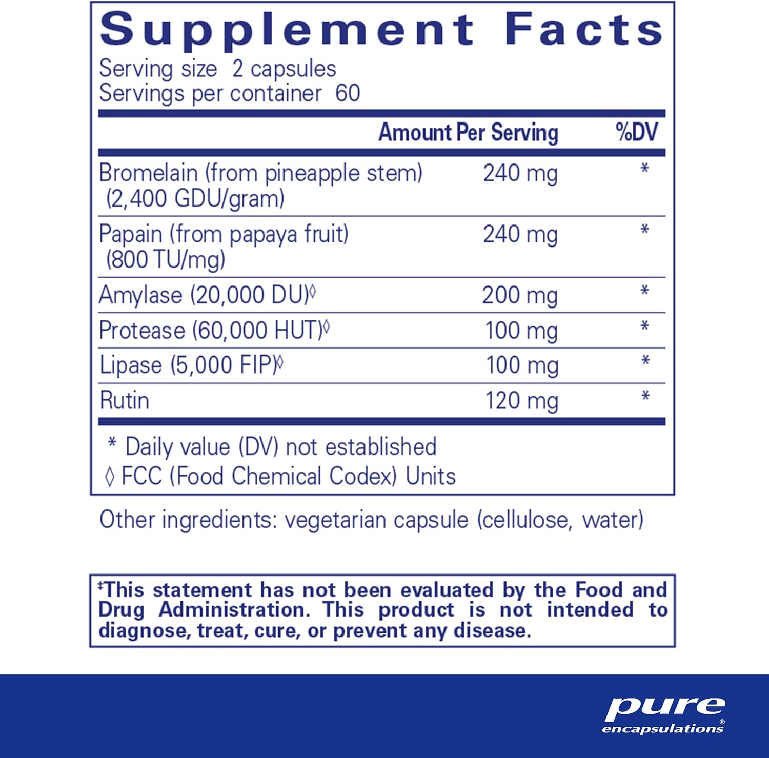 Balanced Plant Enzyme Formula for Joint, Muscle, and Digestive Support - Pure Encapsulations A.I. Enzymes - 120 Capsules