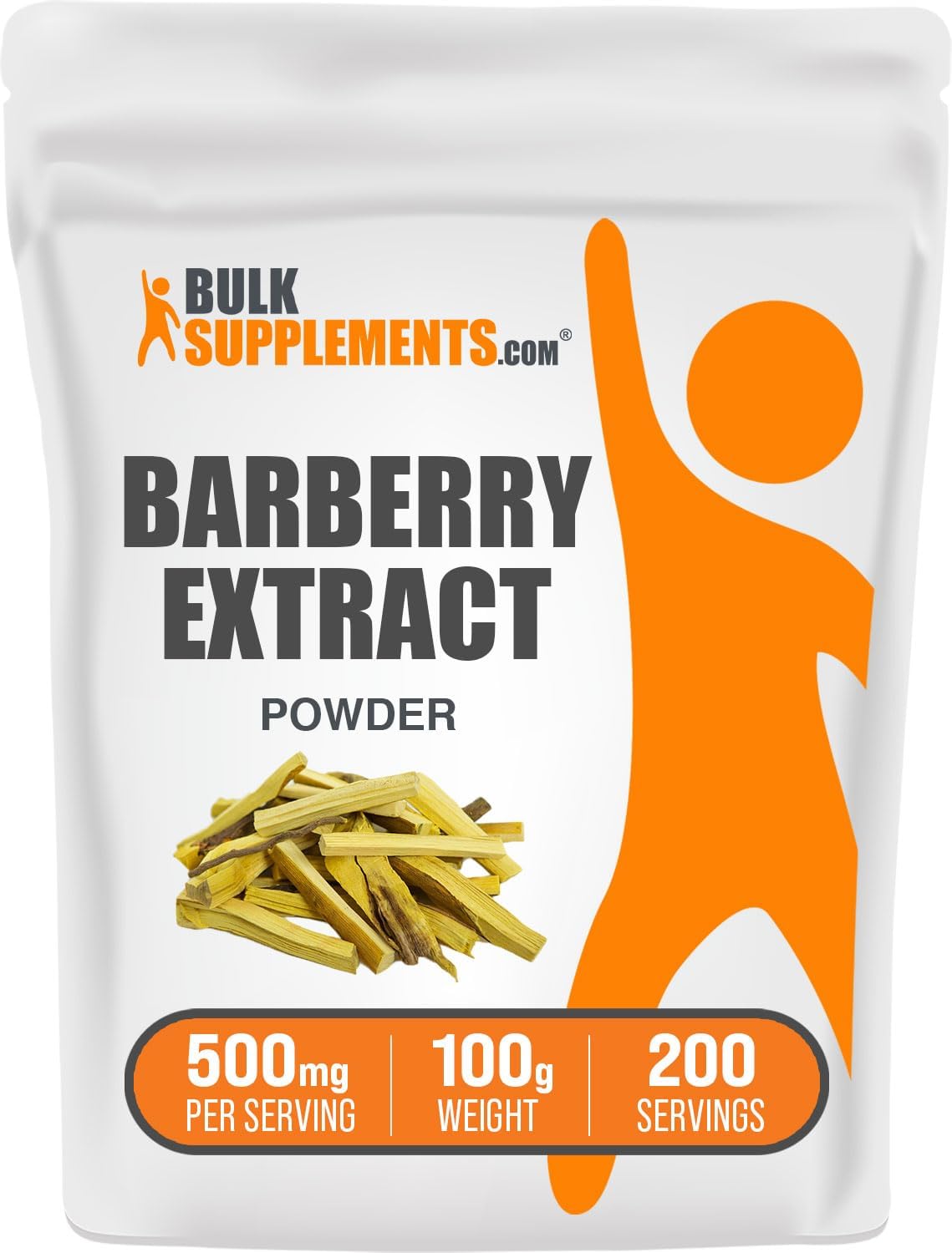 Barberry Extract Powder - Herbal Supplement, Gluten Free, 500mg per Serving, 100g (3.5 oz) - BulkSupplements.com