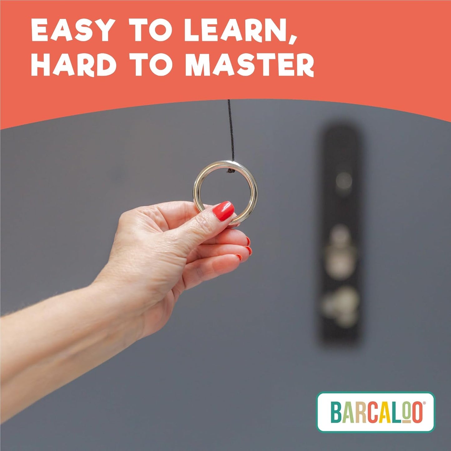 Barcaloo Hook and Ring Game Set with Bottle Opener and Magnetic Cap Catch - Indoor/Outdoor Adult Ring Toss Game