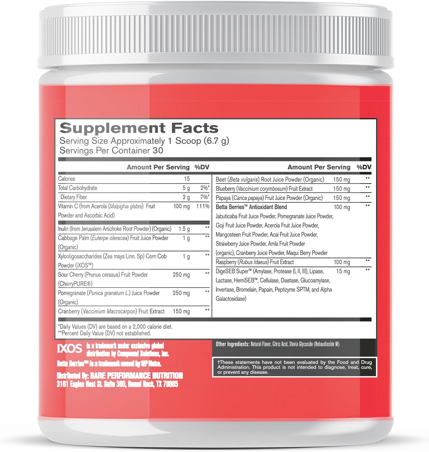 Bare Performance Nutrition BPN Creatine Monohydrate and Strong Reds Combo Pack - Boost Performance and Energy Levels