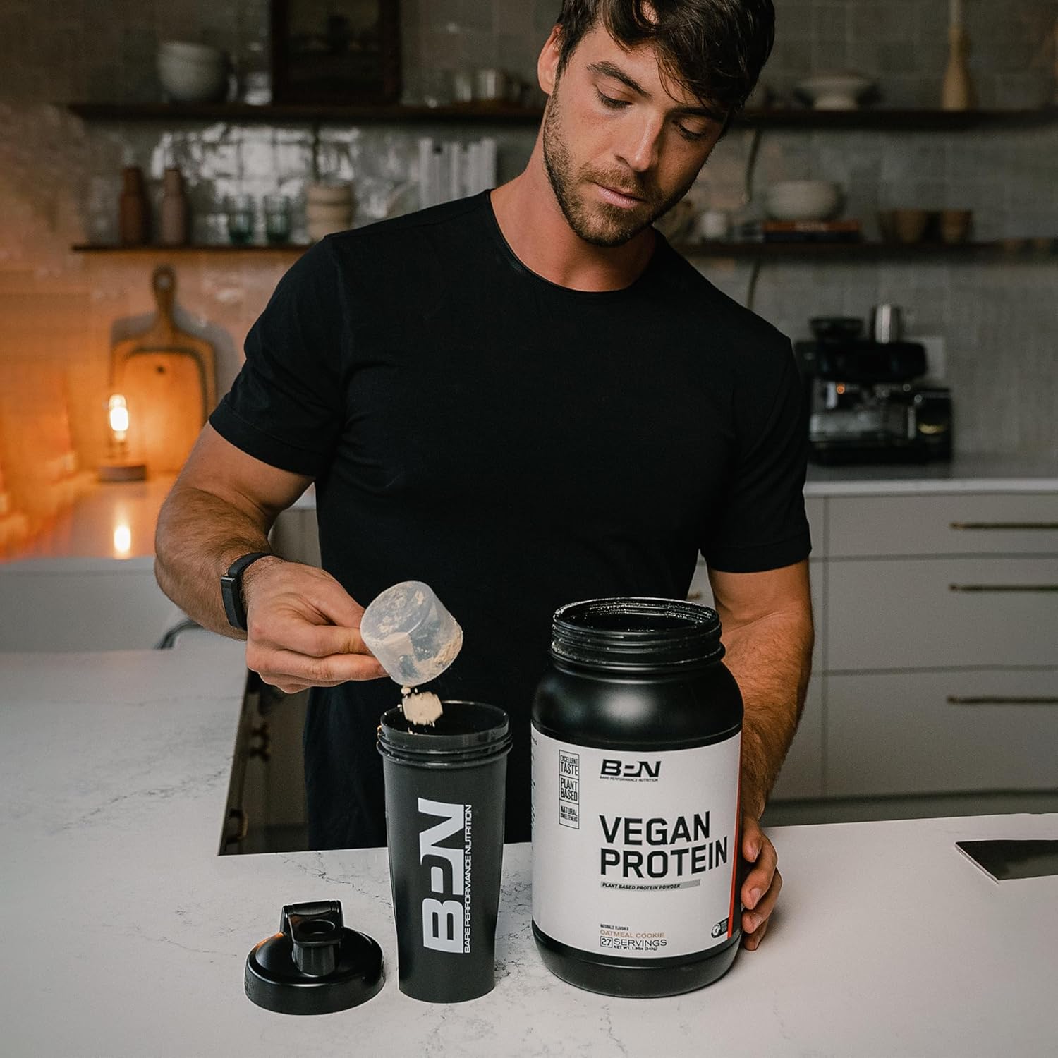 Bare Performance Nutrition Vegan Protein Blend - Pea, Watermelon, and Pumpkin Protein, Naturally Sweetened & Flavored, 27 Servings