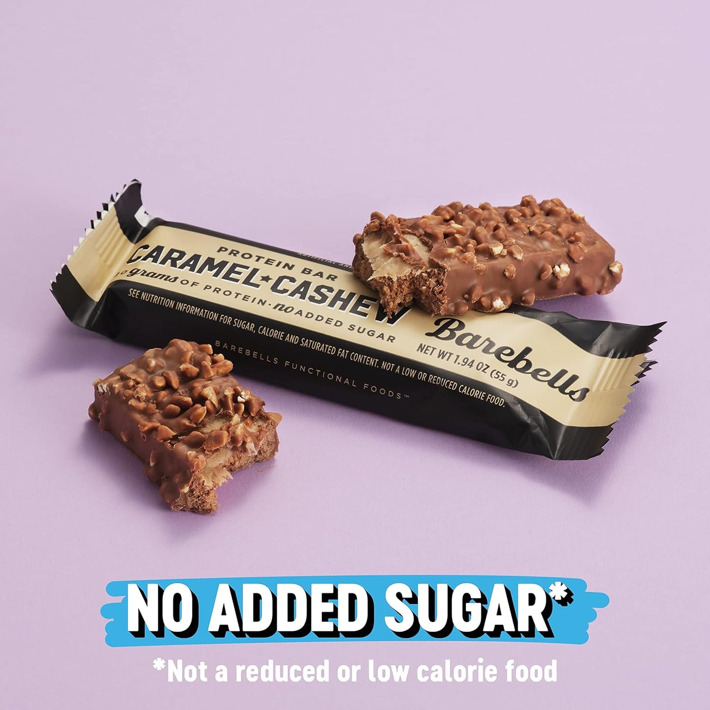 Barebells Caramel Cashew Protein Bars - 24 Count, 20g Protein, Low Sugar Chocolate Bars - On-The-Go Snack & Breakfast Bars
