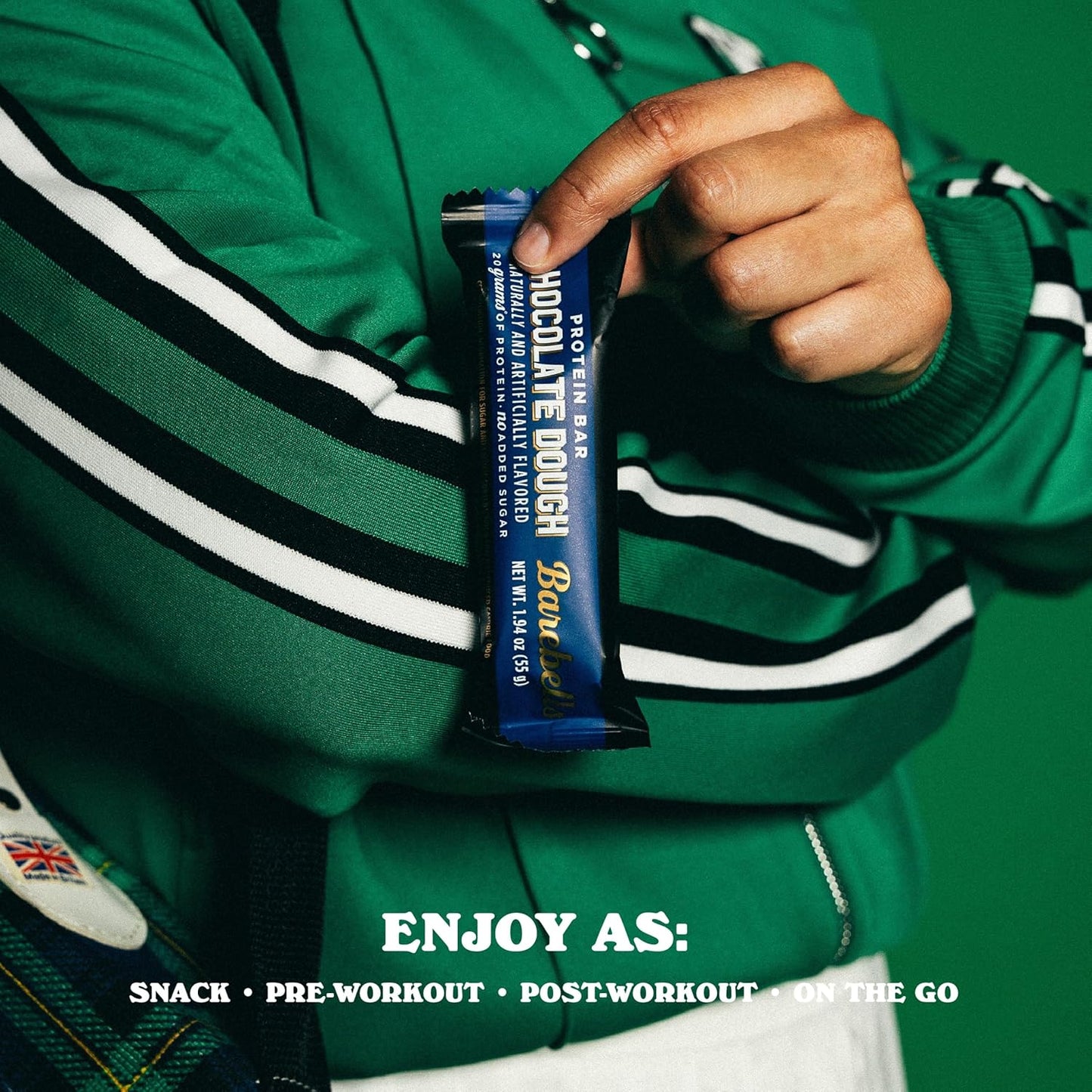 Barebells Chocolate Dough Protein Bars - 12 Count, 20g High Protein on-the-Go Snack with 1g Sugar - Breakfast or Post-Workout Bar