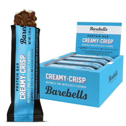Barebells Protein Bars Creamy Crisp - 12 Count, 20g High Protein Chocolate Nutrition Bar - Low Sugar On-The-Go Snack