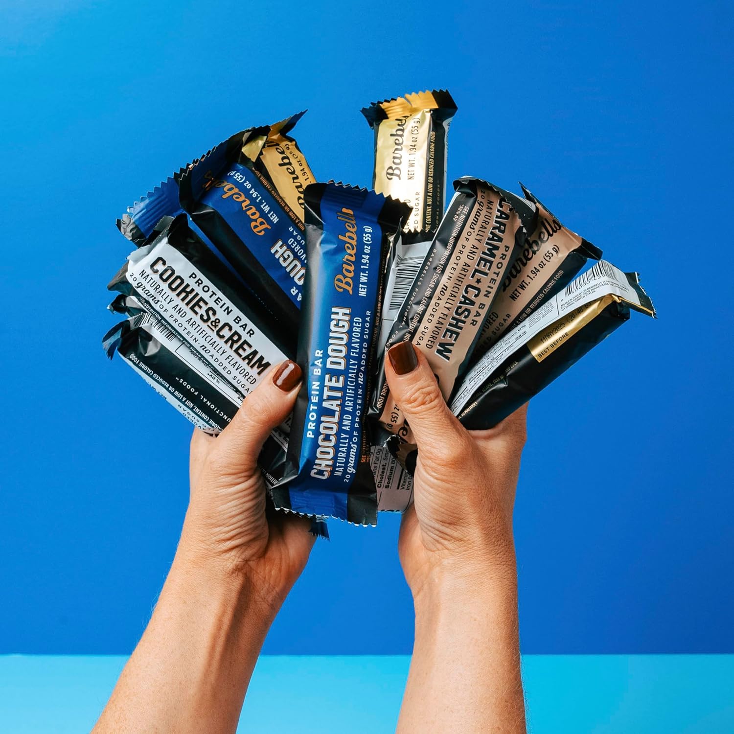 Barebells Protein Bars Variety Pack - 12 Count, 1.9oz Bars - High Protein Snacks with 20g Protein - Chocolate Bars with 1g Sugars - On The Go Protein Snack & Breakfast Bars
