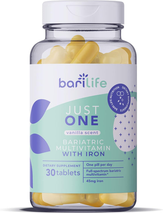 Bari Life Just One: Daily Bariatric Multivitamin with Iron - 30 Day Supply