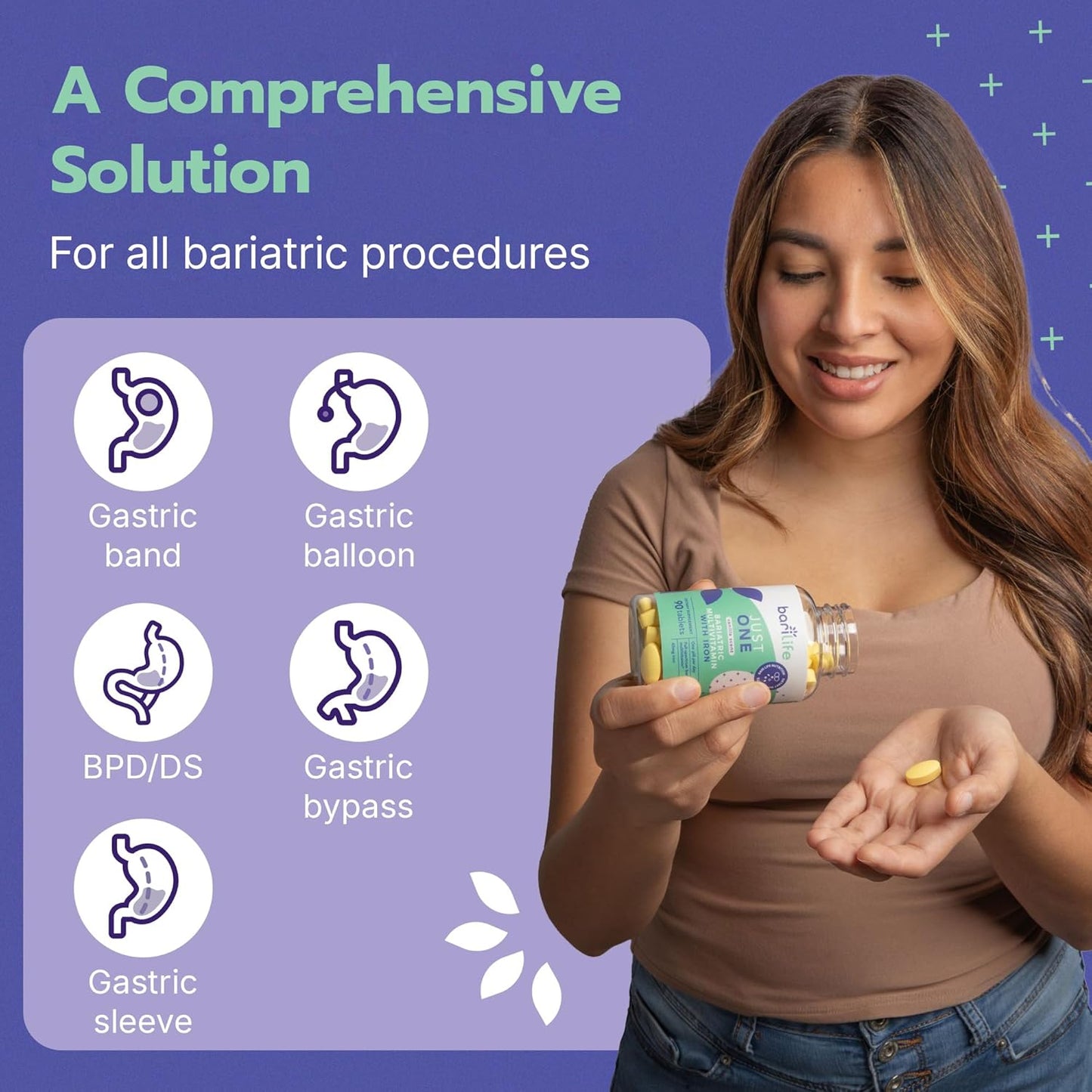 Bari Life Just One: Daily Bariatric Multivitamin with Iron - 30 Day Supply